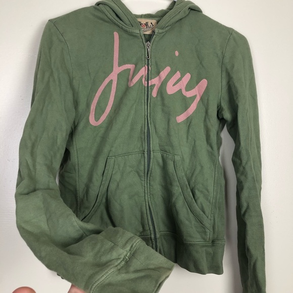 Juicy Couture Jackets & Blazers - ❤️Juicy Couture Green & Pink Zip Up Hoodie❤️